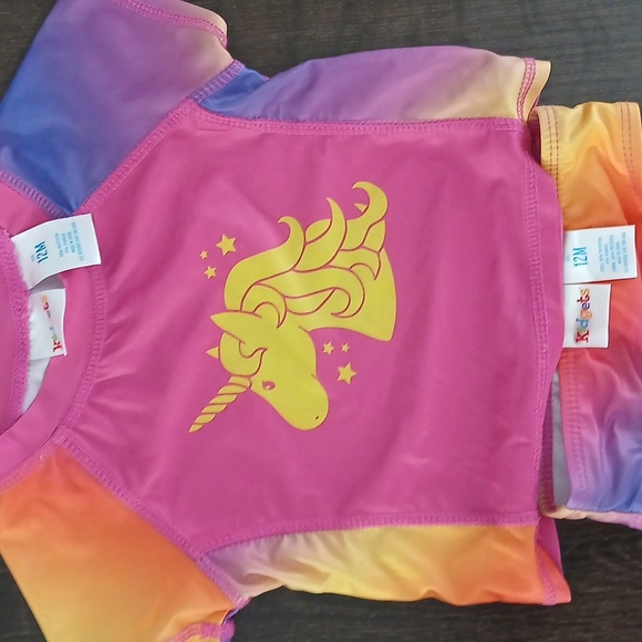 Unicorn and Mermaid Kids Swim Set - Pink and Blue----   (2) Swimsuits - Picture 6 of 7